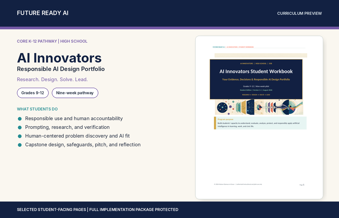AI Innovators public curriculum preview
