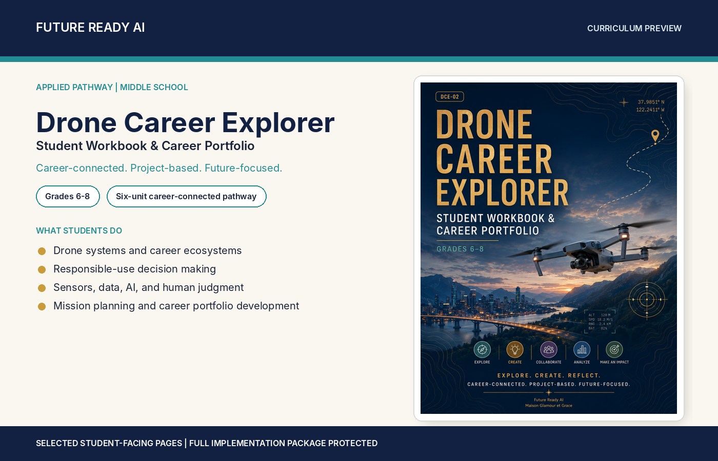 Drone Career Explorer • Grades 6–8 public curriculum preview