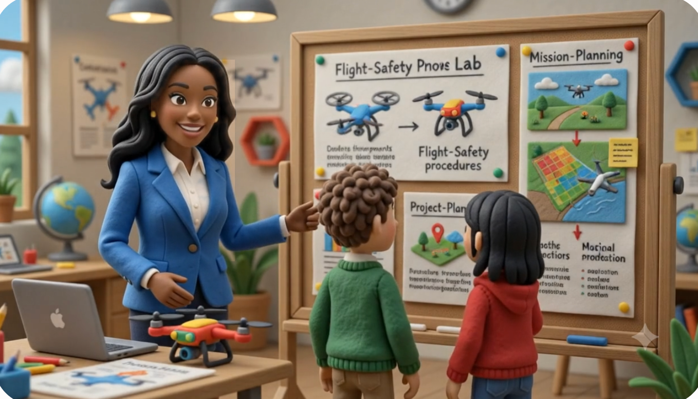 Flight safety and mission planning illustration